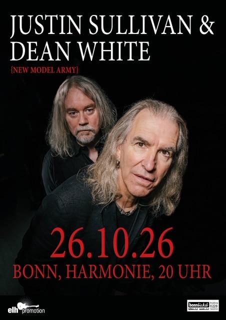 JUSTIN SULLIVAN & DEAN WHITE  – „from New Model Army“ – Abgesagt! Karten können dort zurück gegeben werden, wo sie erworben wurden